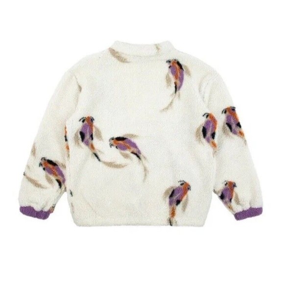 Taylor Swift Koi Fish Quarter Zip Sherpa Sz L Pullover In Hand SOLD OUT - Picture 2 of 5